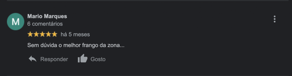 Sem dúvida o melhor frango da zona...